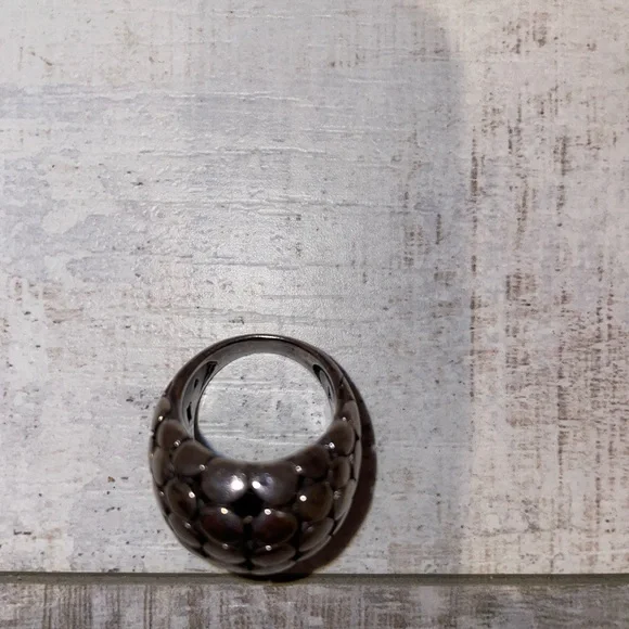 Taylor & Tessier Aspen Silver Textured Dome Top Ring